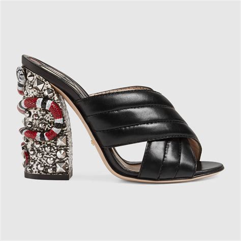 gucci ctossover leather high mules